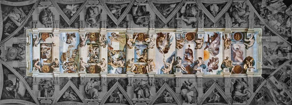 The Sistine Chapel Nine Main Scene Michelangelo Buonarroti