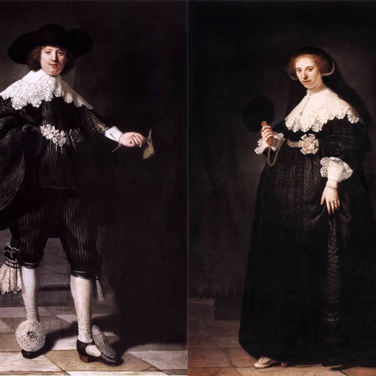 Oopjen Coppit ve Maarten Solmans , Rembrandt, 1634. picture