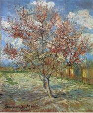Show Pink Peach Trees, 1888 details