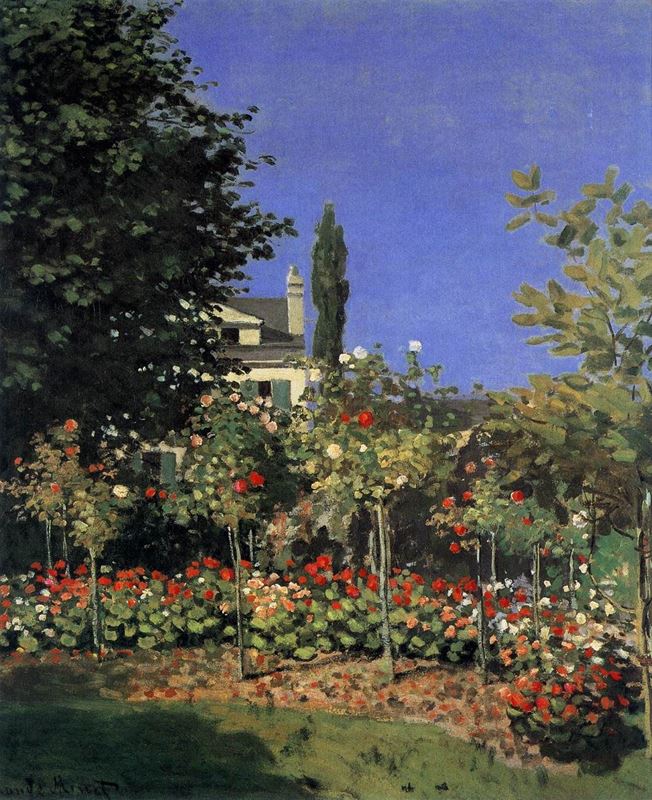 Sainte-Adresse’te Çiçek Bahçesi, 1866 dolayları resmi