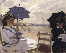 Show The Beach at Trouville, 1870 details