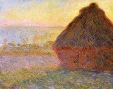 Show Haystacks, Sunset, 1891 details