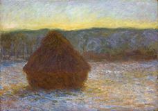 Show Haystacks, Thaw, Sunset, 1890-1891 details