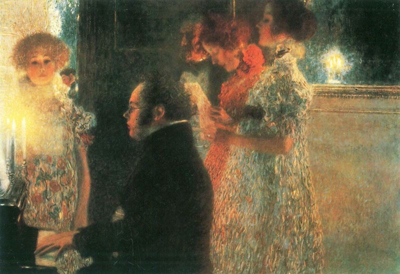 Schubert Piyano Başında, 1899 resmi