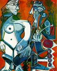 Show Nude Woman and Man with Pipe, 1968 details