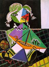 Show Girl with a Boat (Maya Picasso), 1938 details