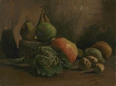 Show Still Life with Vegetables and Fruit, 1884 details