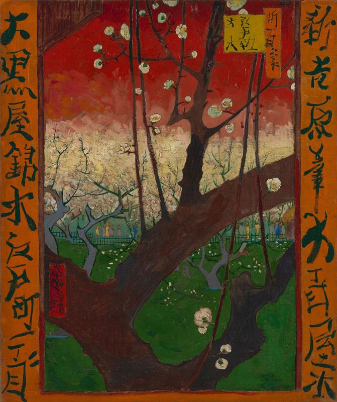 Çiçek Açmış Erik Ağacı (Hiroshige’den esinle), 1887 resmi