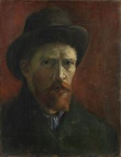 Show Self-Portrait with Felt Hat, 1886 details