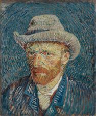 Show Self-Portrait with Grey Felt Hat, 1887 details