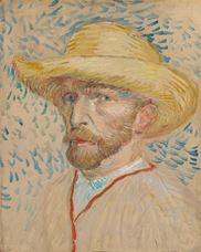 Show Self-Portrait with Straw Hat, 1887 details