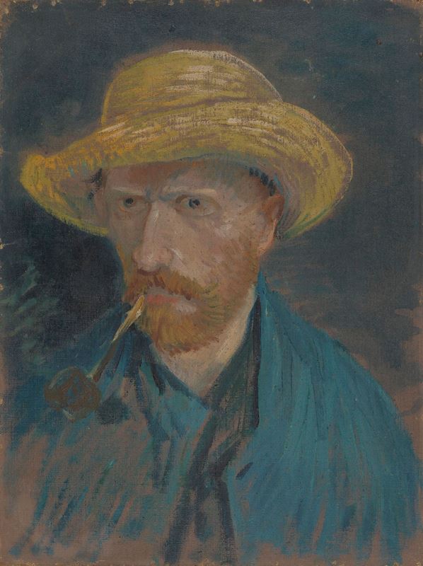 Picture for Self-Portrait with Straw Hat and Pipe, 1887