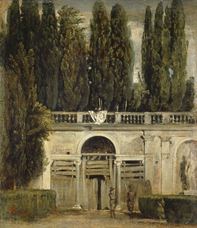 Villa Medici Bahçeleri'nin Görünümü, Roma, 1630 dolayları