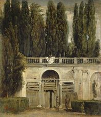 Show View of the Gardens of the Villa Medici, Rome, c.1630 details