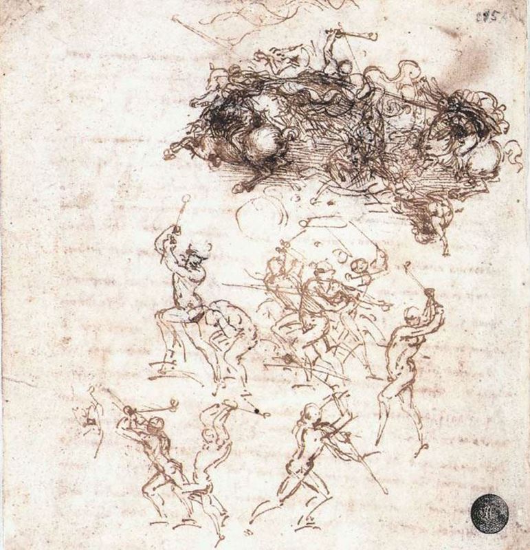 Anghiari Savaşı için taslak, 1503-1504 resmi