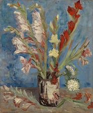 Show Vase with Gladioli and Chinese Asters, 1886 details