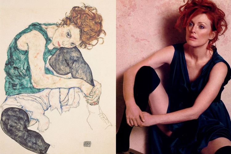 Dizi bükük oturan kadın, 1917 / Egon Schiele picture