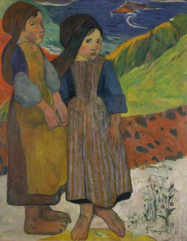 Deniz Kenarında İki Bretonlu Kız, 1889 resmi