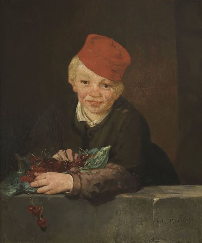 Kirazlarla Çocuk, 1858 dolayları resmi