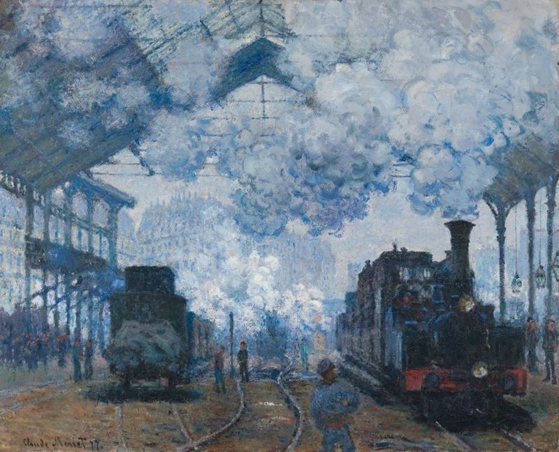 Saint-Lazare Garı, Bir Trenin Varışı, 1877 resmi