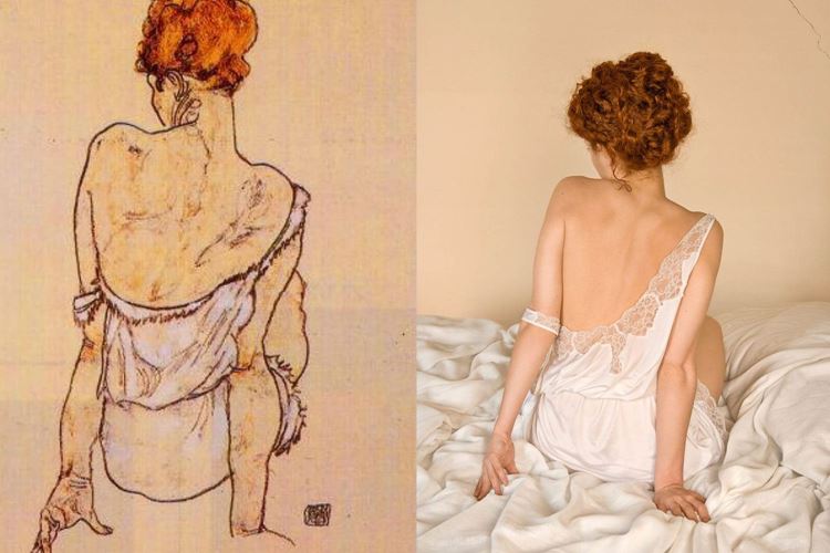 Arkası Dönük Oturan Kadın, Egon Schiele, 1913 picture