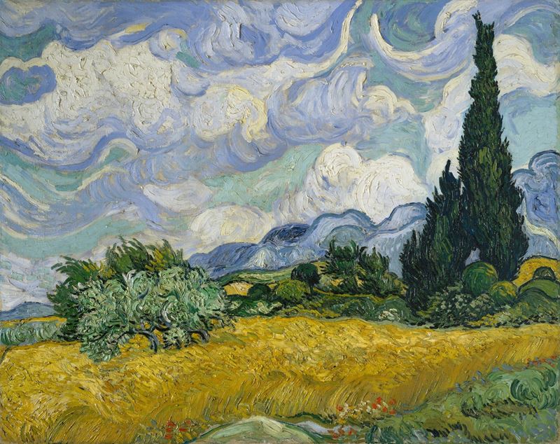 Picture for Wheat Field with Cypresses, 1889