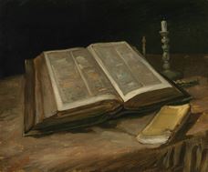 Show Still Life with Bible, 1885 details
