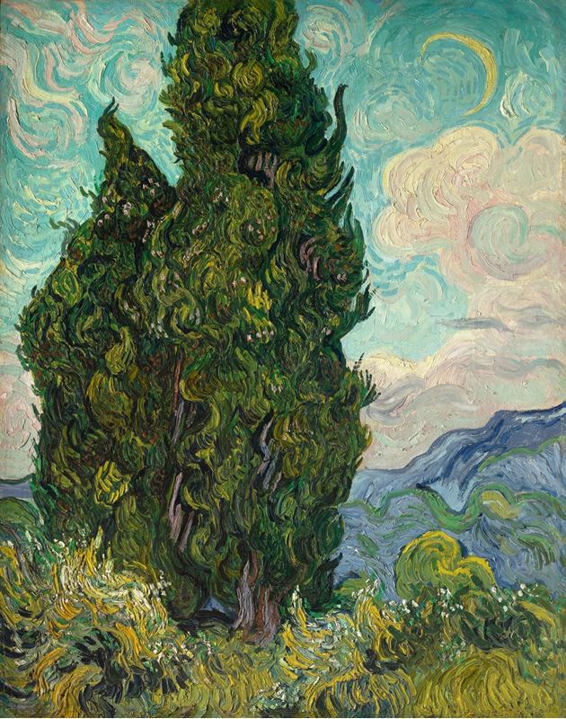 Picture for Two Cypresses, 1889