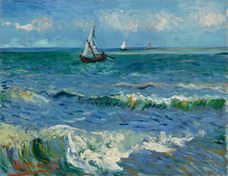 Show Seascape near Les Saintes-Maries-de-la-Mer, 1888 details