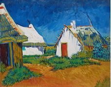 Show White Cottages at Saintes-Maries, 1888 details