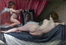 Show Venus at her Mirror (The Rokeby Venus), 1647-1651 details