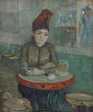 Show Agostina Segatori Sitting in the Café du Tambourin, 1887 details