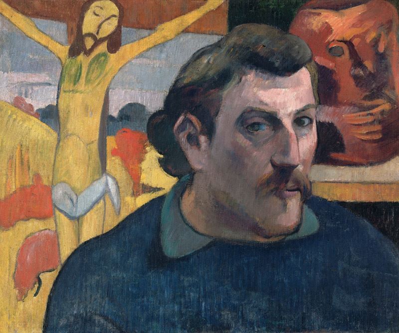 Picture for Portrait of the Artist with the Yellow Christ, 1889