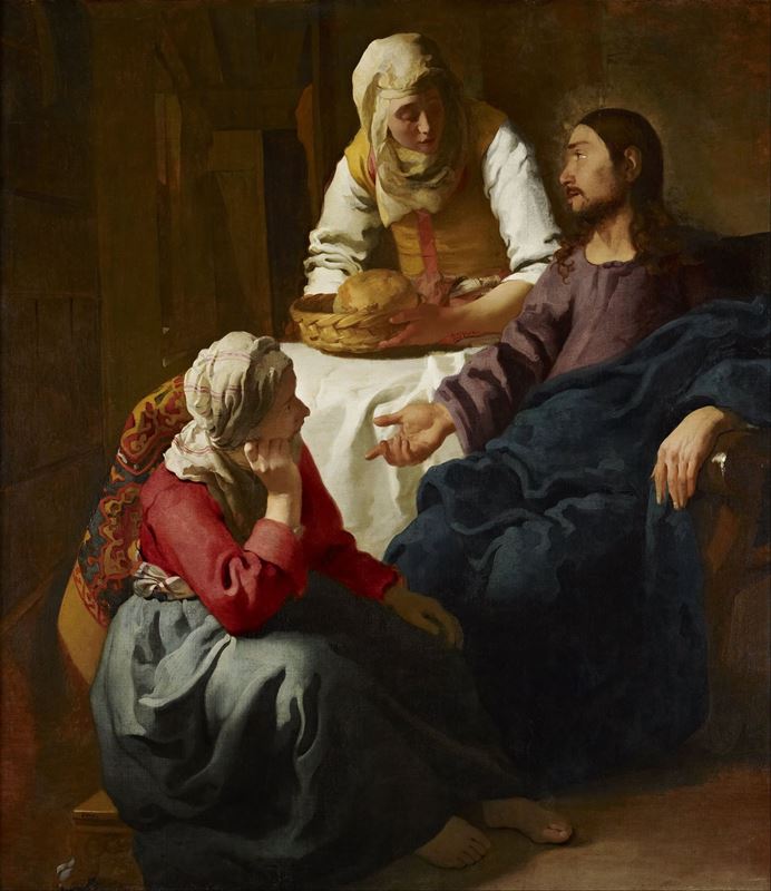 Marta ve Mary’nin Evinde İsa, 1654-1656 dolayları resmi
