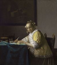 Show A Lady Writing, c. 1665 details