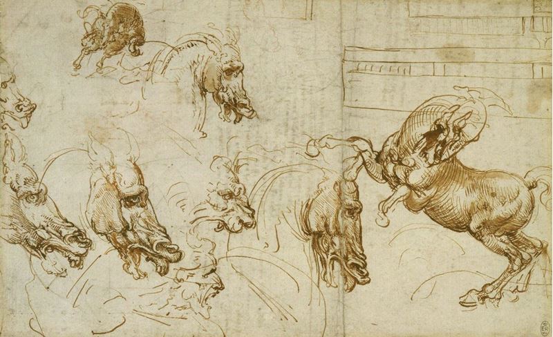 Picture for Expressions of Fury in Horses, a Lion and a Man, c. 1503-1504