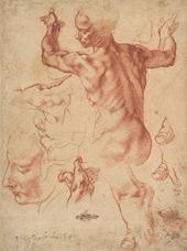 Show Studies for the Libyan Sibyl, c. 1510-1511 details