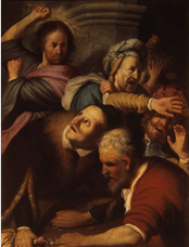 Show Christ Driving the Money Changers from the Temple, 1624-1625 details