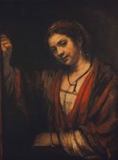 Show A Woman at an Open Door, (Hendrickje Stoffels), 1656-1657 details