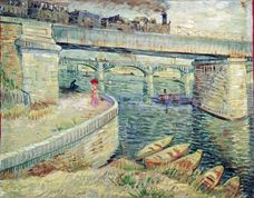 Show Bridges Across the Seine at Asnières, 1887 details