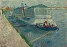 Show The Laundry Boat on the Seine at Asnières, 1887 details