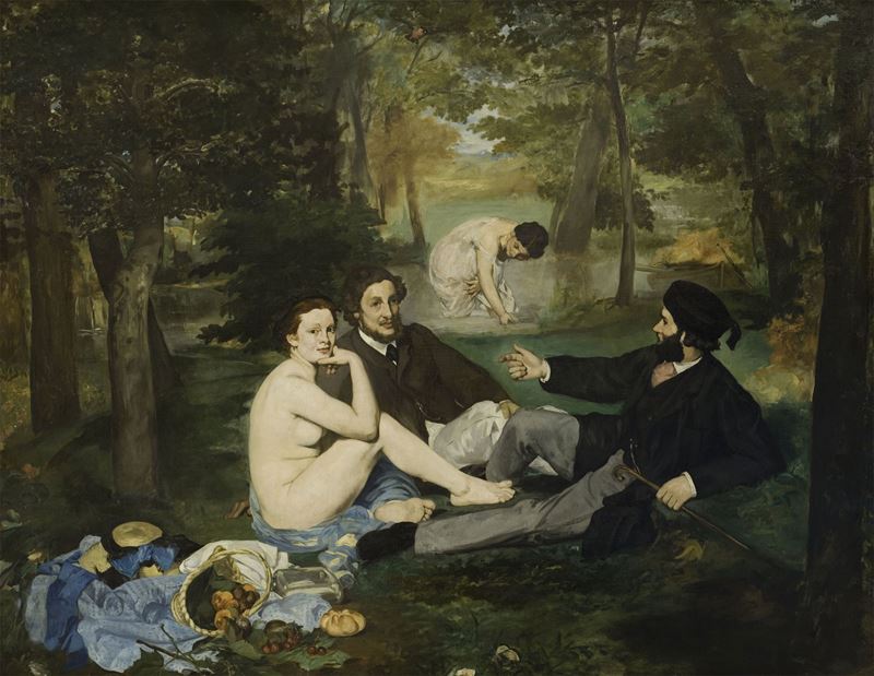Kırda Öğle Yemeği,  1863, Tuval üzerine yağlıboya, 208 x 264.5 cm,  Musée d’Orsay, Paris, Fransa.