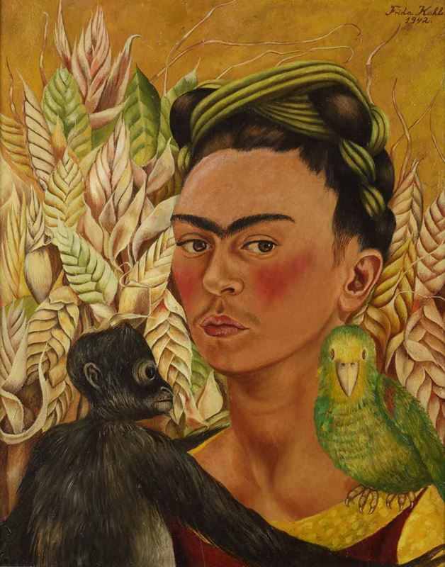 Picture for Self-Portrait with Monkey and Parrot, 1942