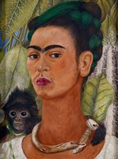 Show Self-Portrait with Monkey, 1938 details