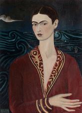 Show Self-Portrait in a Velvet Dress, 1926 details