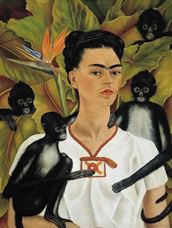 Show Self Portrait with Monkeys, 1943 details