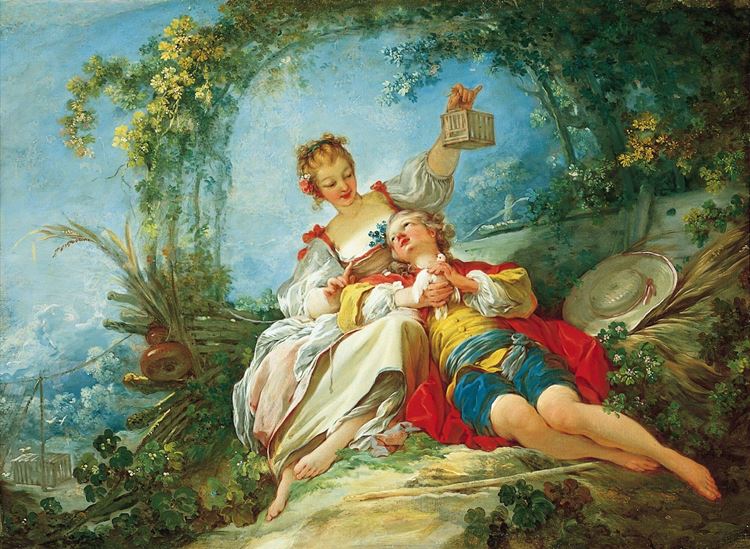 Jean-Honore Fragonard, Mutlu Aşıklar, 1751-1755 dolayları picture