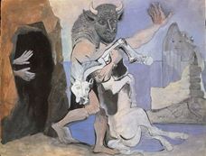 Show Minotaur with Dead Horse in Front of a Cave, 1936 details