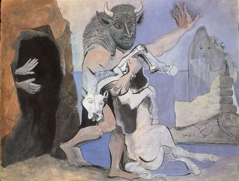 Picture for Minotaur with Dead Horse in Front of a Cave, 1936