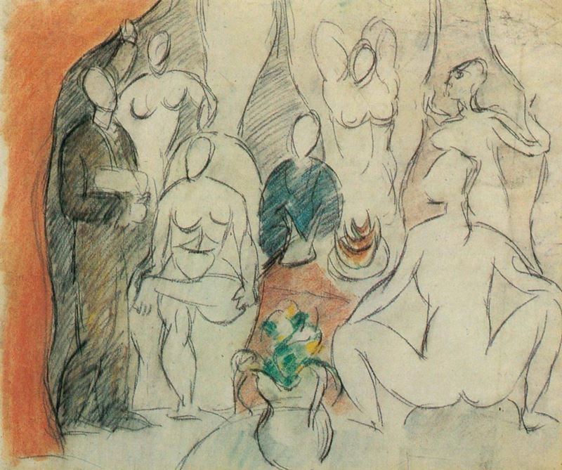 Picture for Study for The Girls of Avignon, 1907